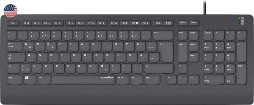 HI-GENIC Antibacterial Gaming Keyboard - Gamingtastatur - US English - Svart
