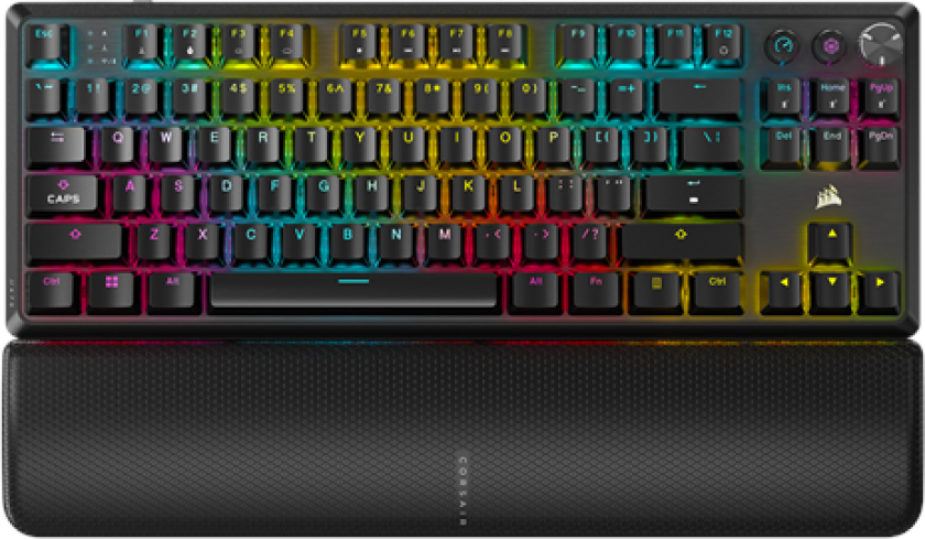 K70 Core TKL Wireless - Gamingtastatur - Uten numpad - Amerikansk Engelsk - Svart