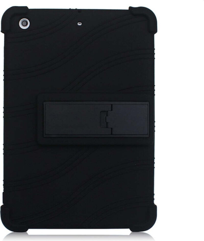 iPad Mini 3 / 2 / 1 Silikon Deksel m. Stativ - Svart