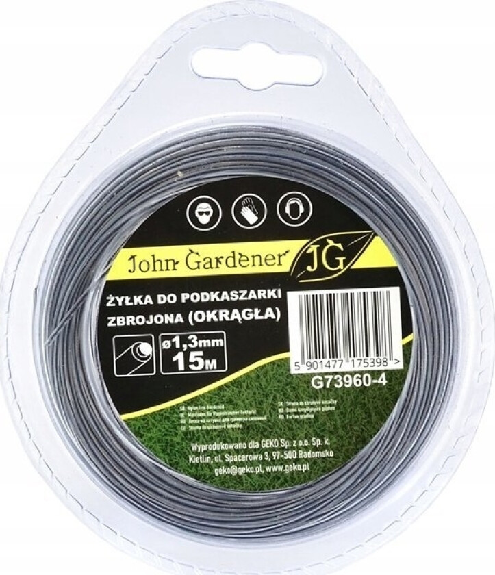 Geko Forsterket Trimmerlinje (Rund) 1,3Mmx15m (10/120)