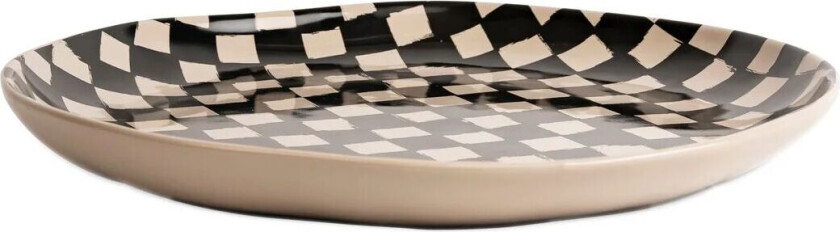 Lexi serveringsfat Ø 37 cm Svart-beige