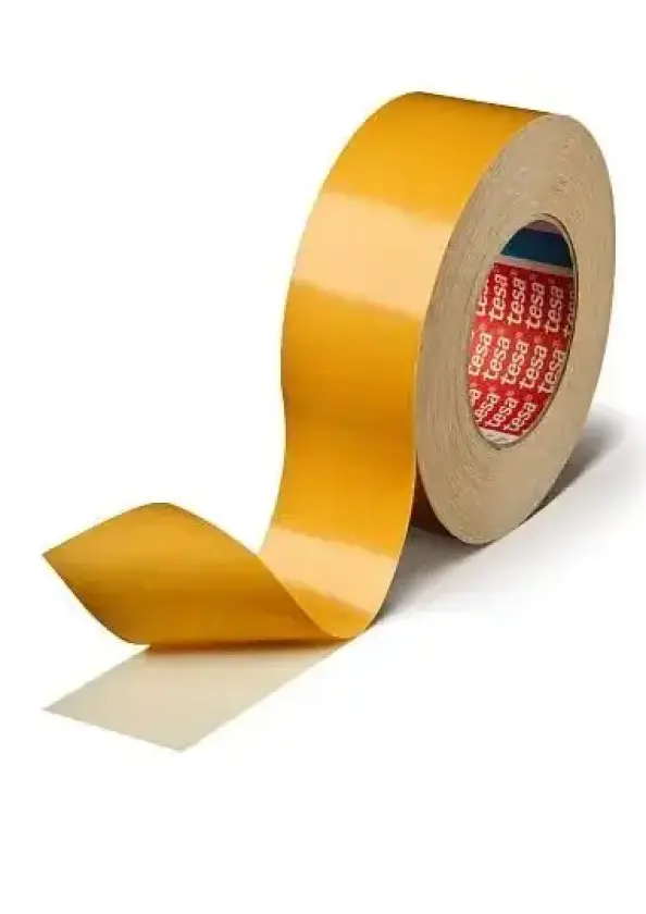 TESA 4964 Høykvalitets Dobbeltsidig tape 25mm x 50m, hvit (brun papirliner)