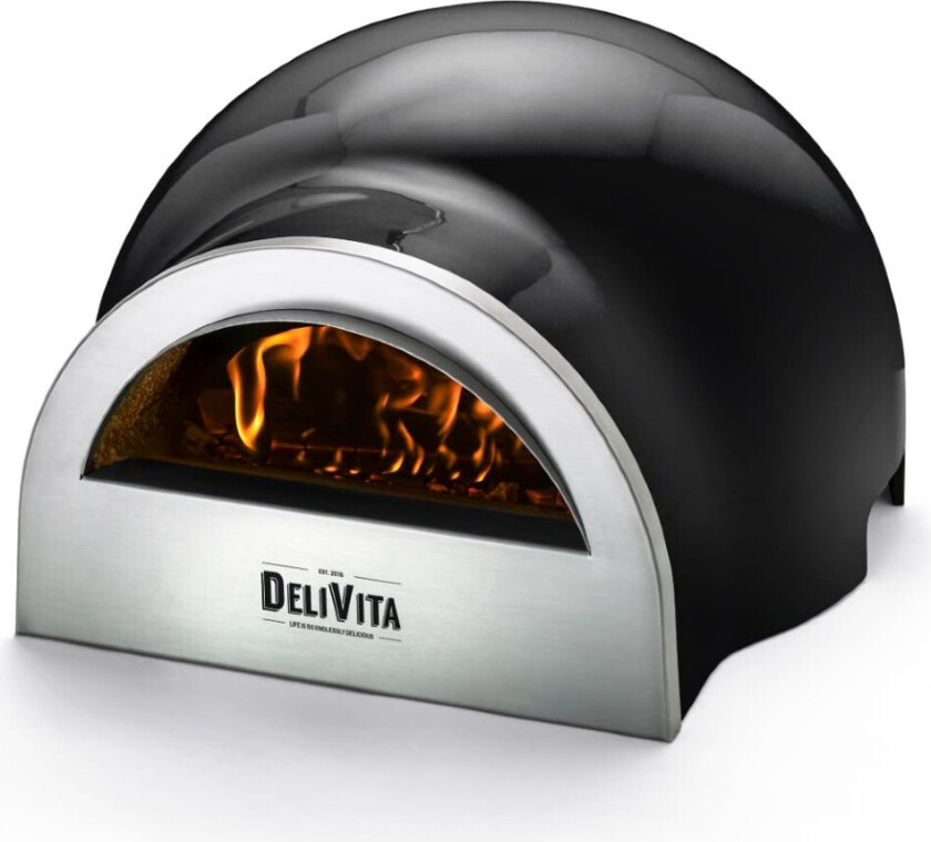 DeliVita Oven «Very Black» - Vedfyrt pizzaovn