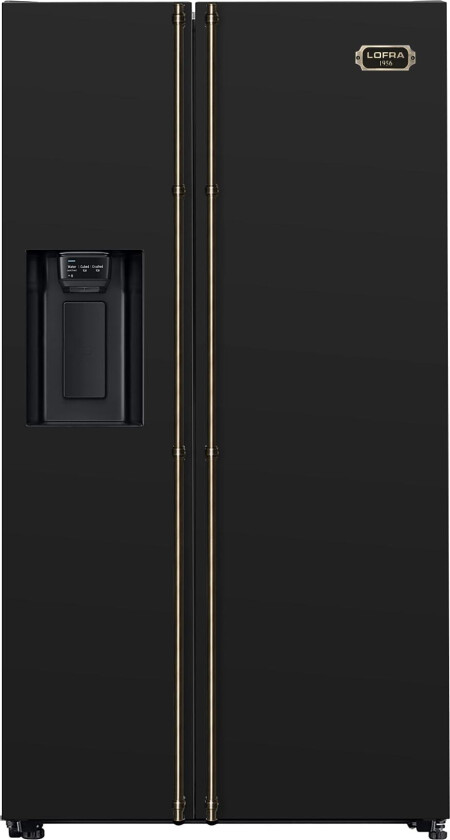 Dolce Vita Kjøleskap (Svart/Bronse) - 90 cm