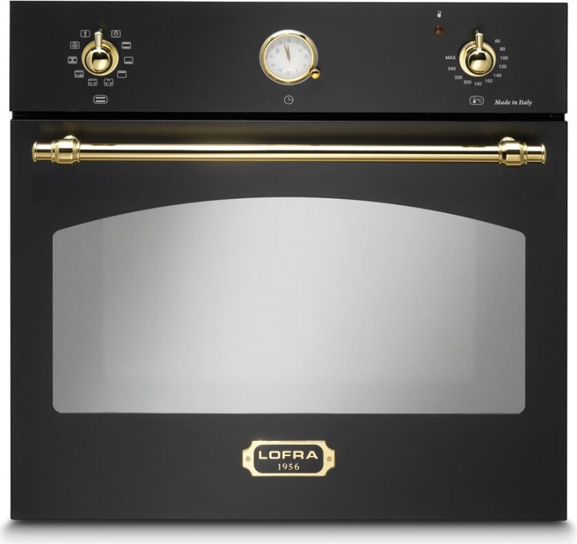 Innbyggbar ovn Dolce Vita 60 cm (Svart/Messing)