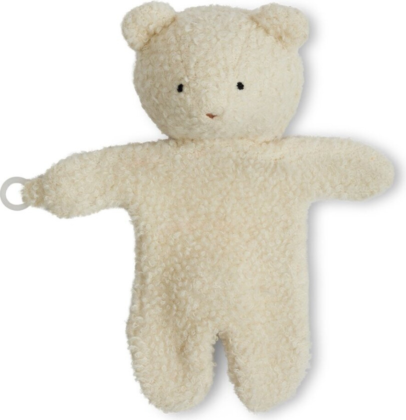 - Aktivitetsbamse, bouclè merino uld, off white - (40006-01)