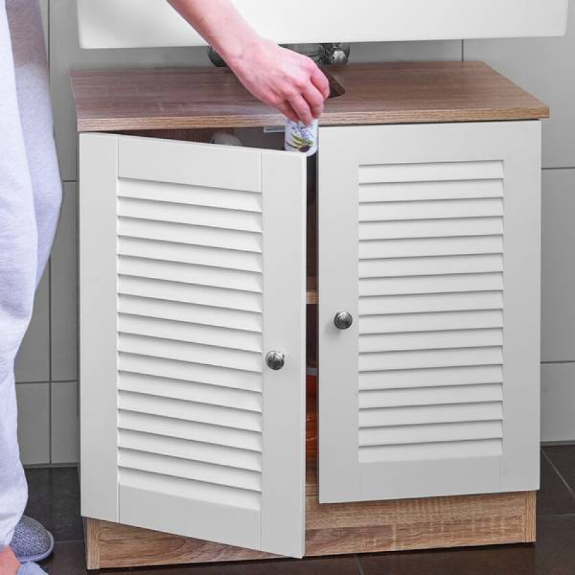 Servantskap i brun og hvit