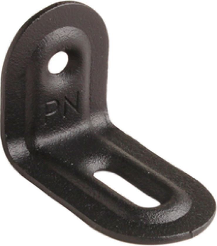 MØBELVINKEL 23MM FINSTRUKTUR SVART MED RUSTFRI A4 SKRUER