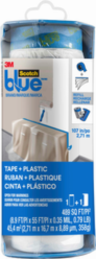 MASKERIINGSFOLIE I DISPENSER MED MASKERINGSTAPE 270CMX17M