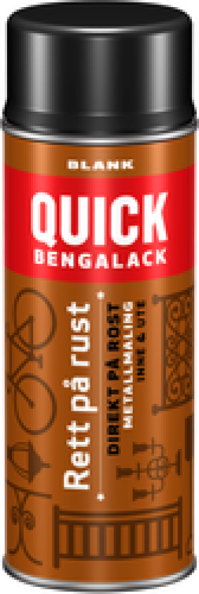 BENGALACK RETT PÅ RUST SPRAY SORT BLANK