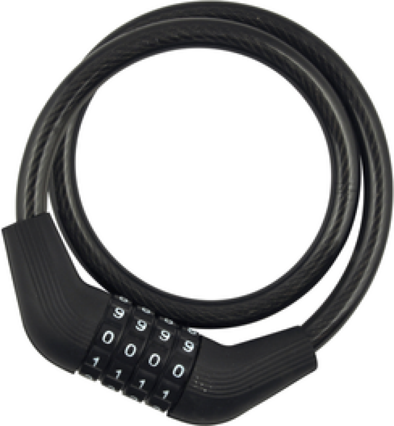 SYKKELLÅS SPRALWIRE MED KODE LENGDE 10X650MM