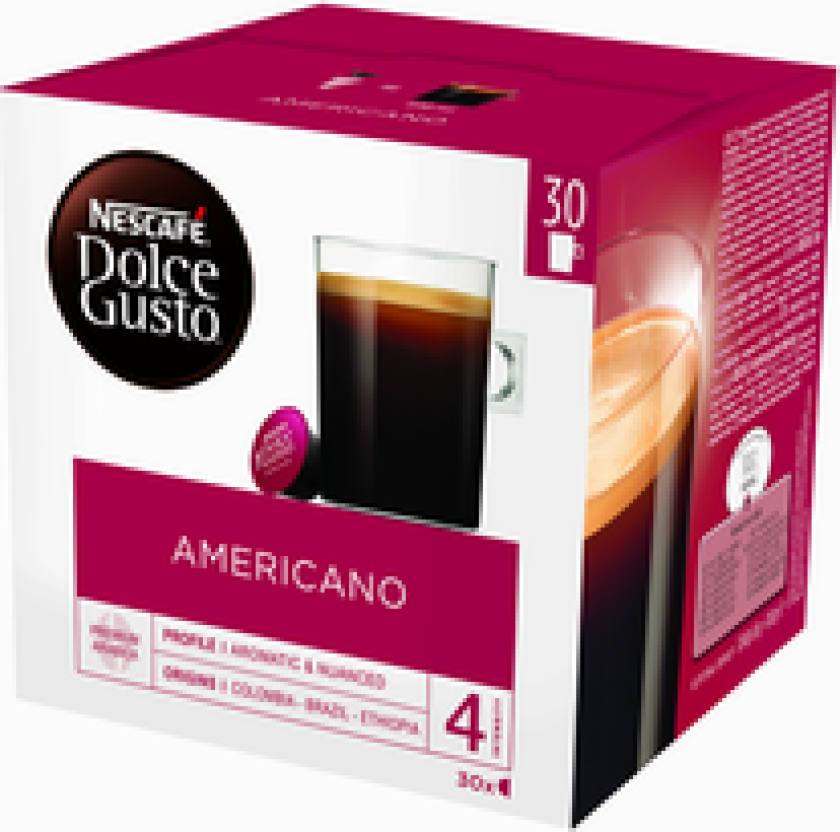 KAFFE KAPSEL DOLCE GUSTO AMERICANO LOYALTY PACK 30STK