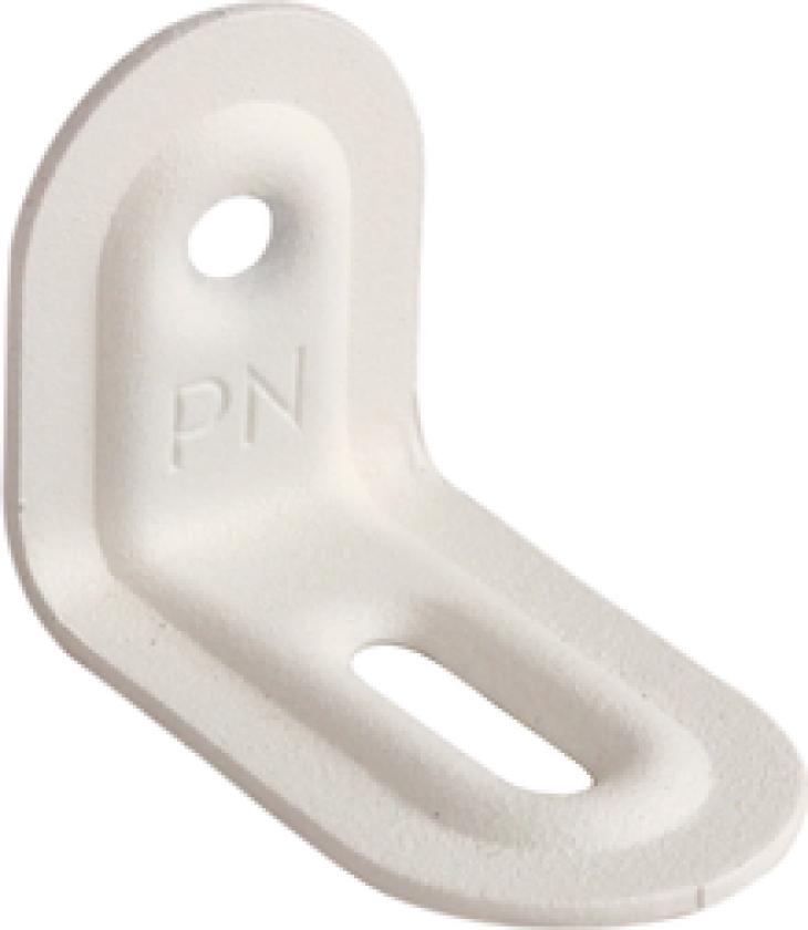 MØBELVINKEL 23MM FINSTRUKTUR HVIT MED RUSTFRI A4 SKRUER