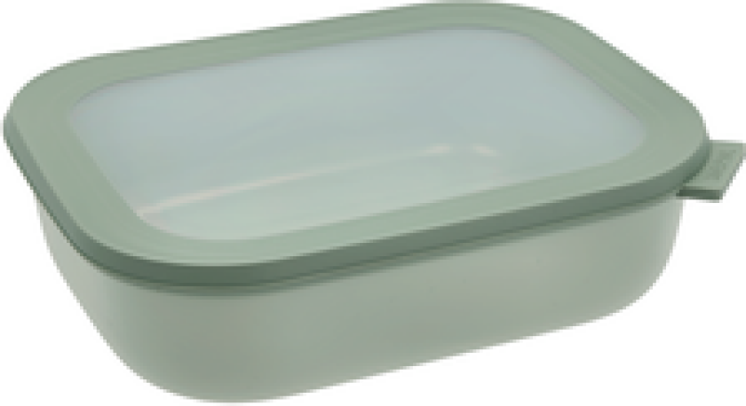 BOLLE REKTANGULÆR MED LOKK CIRQULA 2L NORDIC SAGE