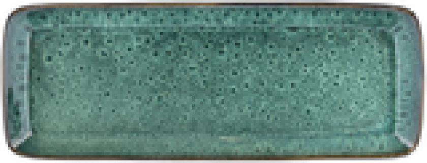 SERVERINGSFAT REKTANGULÆRT 38 X 14CM SVART/GRØNN