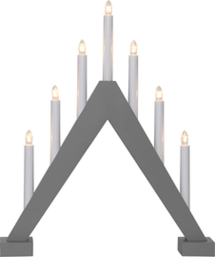 Adventstake TRILL 7-armet grå