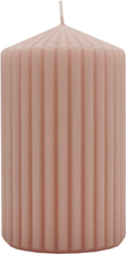 Bilde av Kubbelys med riller 7x12cm st. lyng