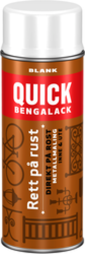 BENGALACK RETT PÅ RUST SPRAY HVIT BLANK