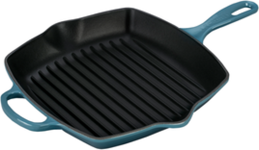 GRILLPANNE MARINEBLÅ KVADRATISK 26CM