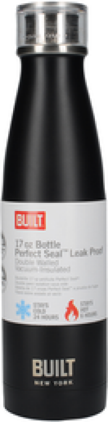 DRIKKEFLASKE SORT DOBBEL VEGG 0,48L