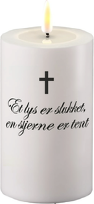 LED GRAVLYS "ET LYS ER SLUKKET, EN STJERNE ER TENT" - 7,5X12