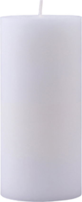 KUBBELYS 7X20CM STEARIN HVIT