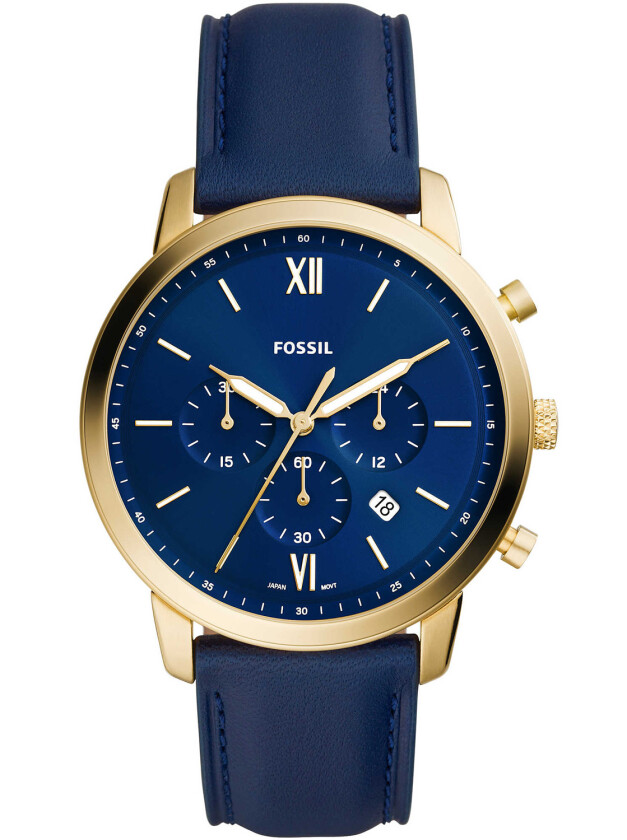 Neutra Chrono FS5790 - Kvarts - Gull - Herreklokker - Skinn - Mineral