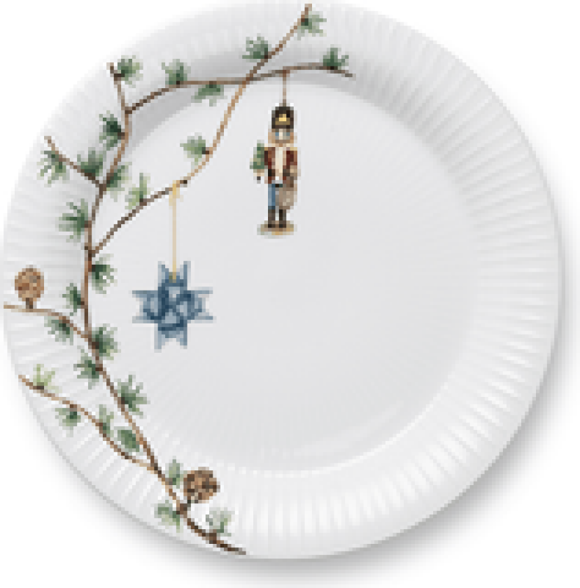 Tallerken Ø27cm hvit m/dekor 2stk Hammershøi Christmas
