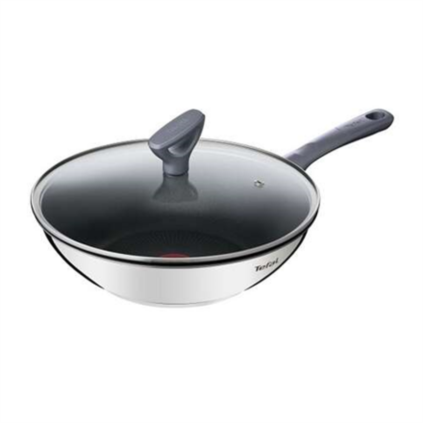 G7309955 Daily Cook Wok Pan With Lid, 28 Cm, Grey