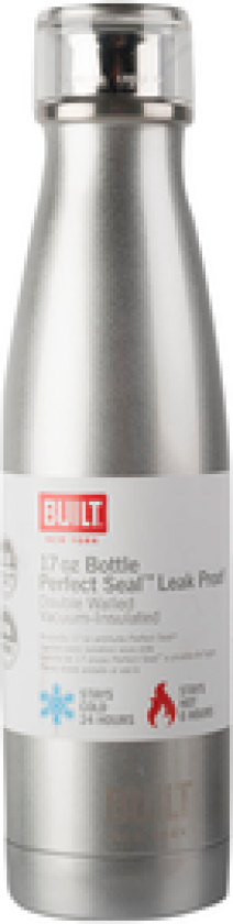 DRIKKEFLASKE SILVER MED DOBBEL VEGG 0,48L