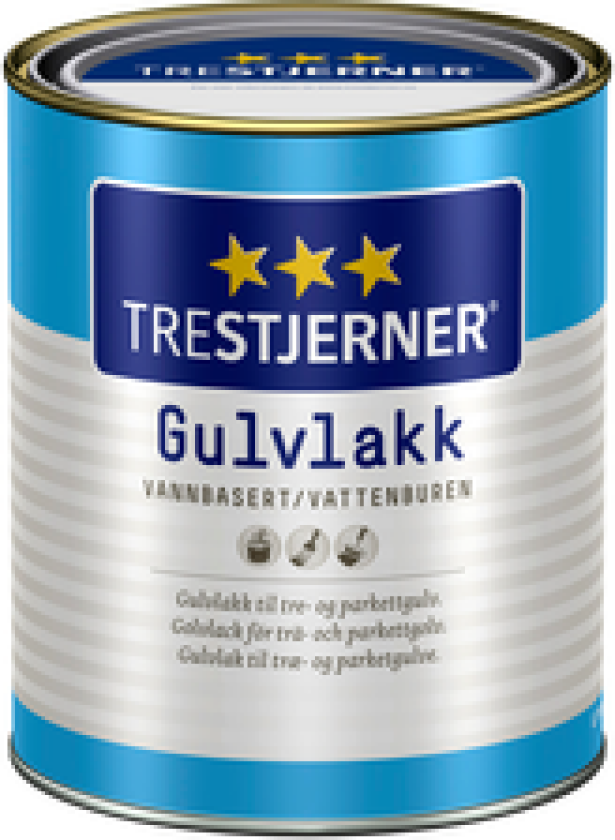 Gulvlakk vannbasert Silkematt 0 ¾l