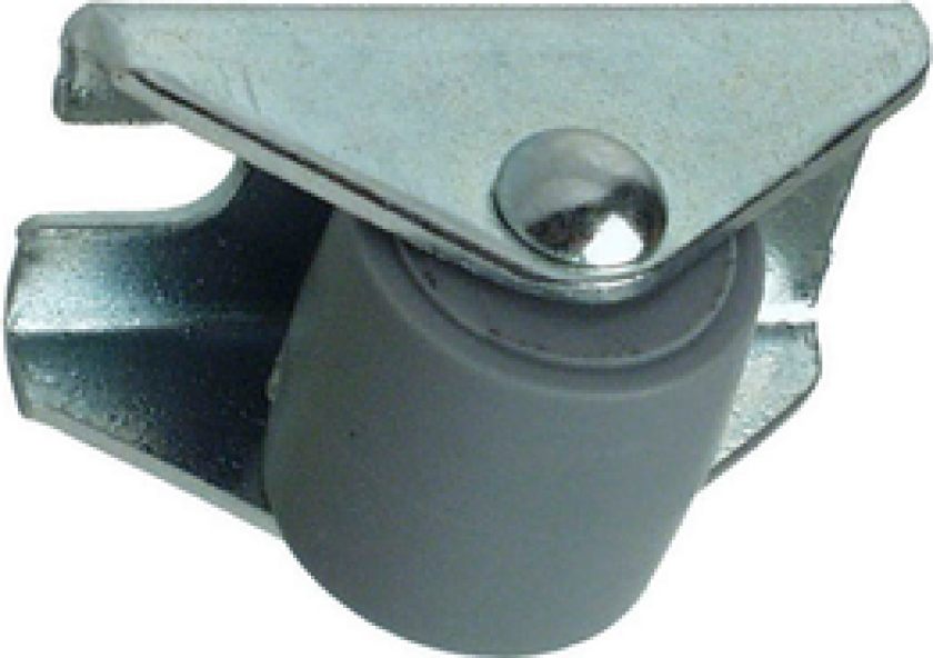 MØBELHJUL MED PLATE GRÅ Ø15MM