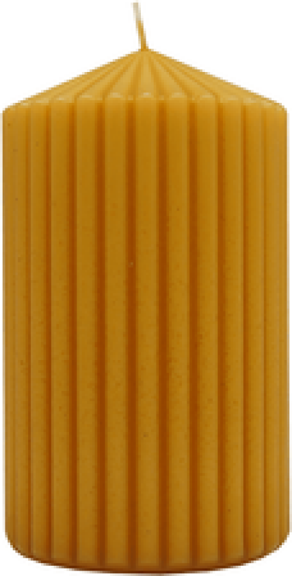 Kubbelys med riller 7x12cm oker