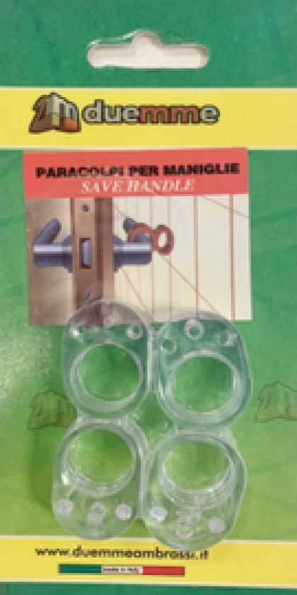 DØRSTOPPER FOR DØRVRIDER TRANSPARENT 4STK