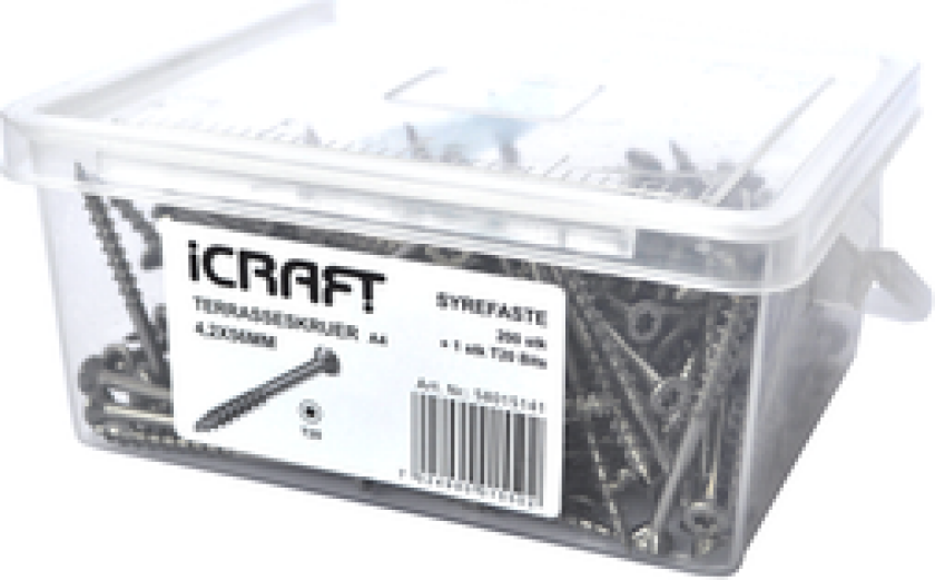 TERRASSESKRUER A4 4,2X56MM 200STK