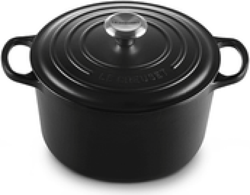 STØPEJERNSGRYTE DYP RUND 5L 24CM SORT