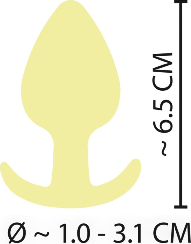 Cuties mini Butt plug - Gul