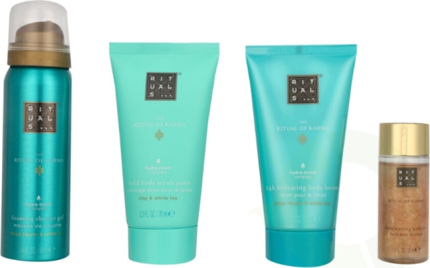 Karma Set 220 ml Shimmering Body OIl 30 ml/Foaming Shower Gel 50 ml/Mild Body Scrub Paste 70 ml/24h Hydrating Body Lotio