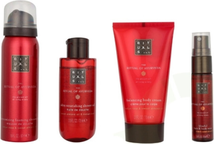 Ayurveda Set 215 ml Hair & Body Mist 20ml/Shower Oil 75ml/Body Cream 70ml/Foaming Shower Gel 50ml