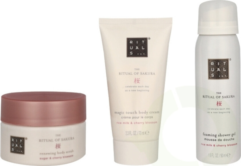 Bilde av Trial Sakura Set 245 ml Body Scrub 125g/Foaming Shower Gel 50ml/Body Cream 70ml