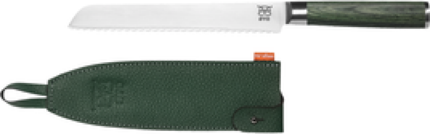 BRØDKNIV SMARAGD GRØNN 20CM