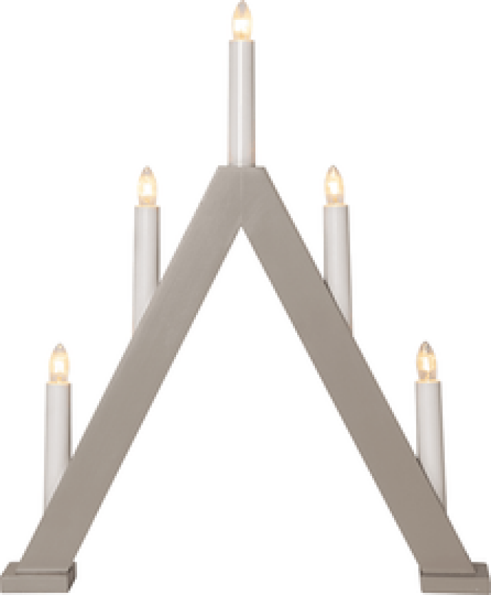 Adventstake 5-armet Albo beige liten