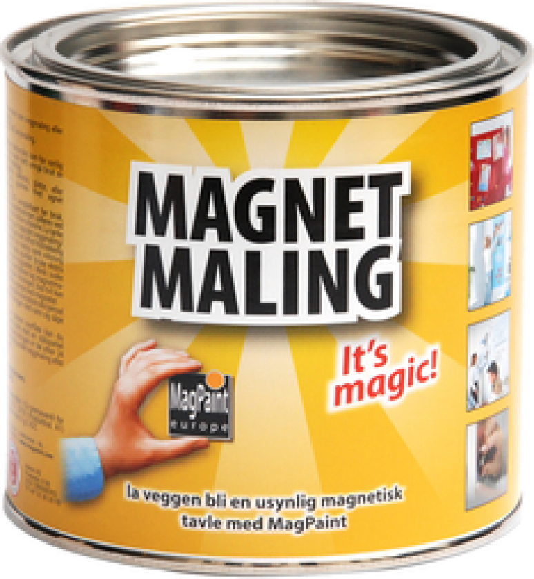 MAGNETMALING MØRK GRÅ VANNBASERT 500ML