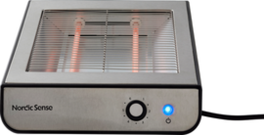 BRØDRISTER FLAT 600 WATT SØLV/SVART