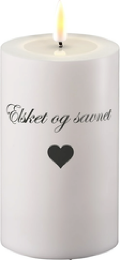 LED GRAVLYS "ELSKET OG SAVNET" - 7,5X12,5CM