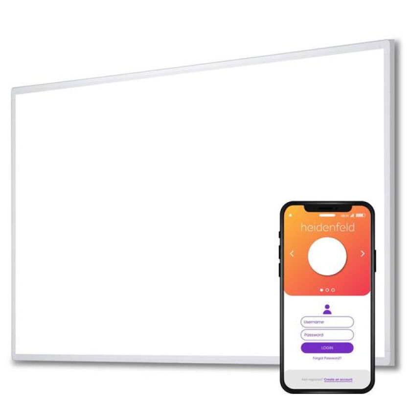 Infrarød varmeovn/varmepanel - APP - 600w