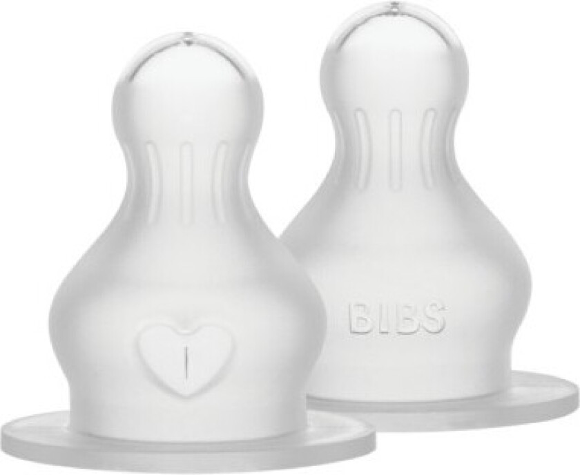 Bilde av Bibs Bottle Nipple, Flasketut - 2-pk, Silicone, Fast Flow