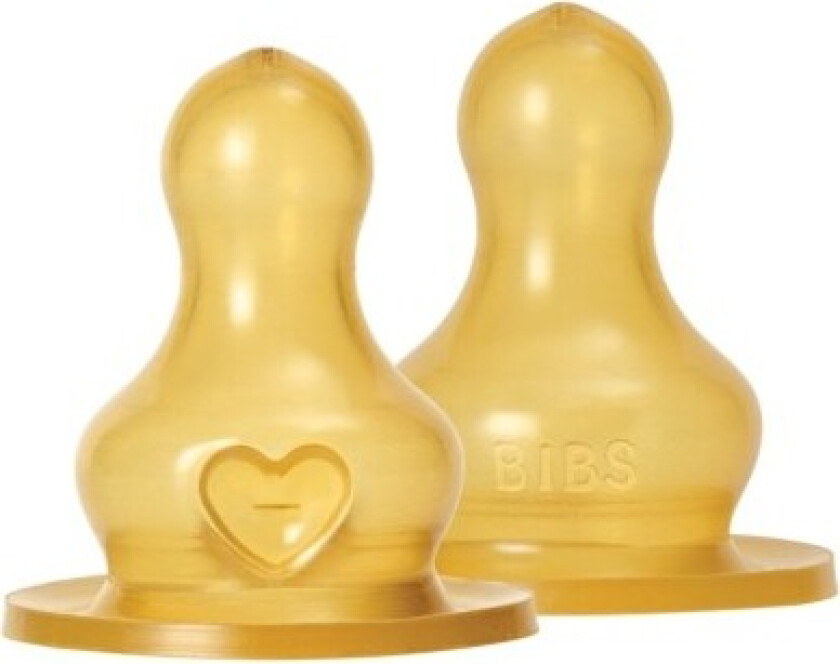 Bilde av Bibs Bottle Nipple, Flasketut - 2-pk, Lateks, Slow Flow
