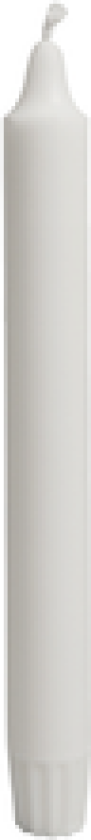 KRONELYS HVIT 100% STEARIN 24CM 8PK