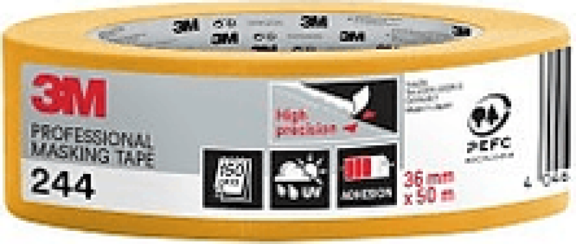 MASKERINGSTAPE 244 GUL 36MMX50M